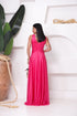 VESTIDO TRES LISTRAS PLISSADO